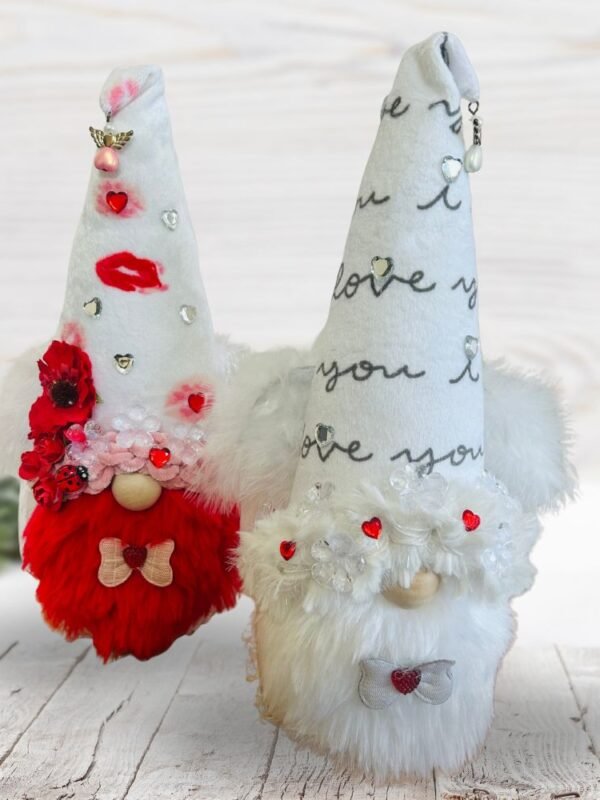 Angel Gnome with Feathered Wings